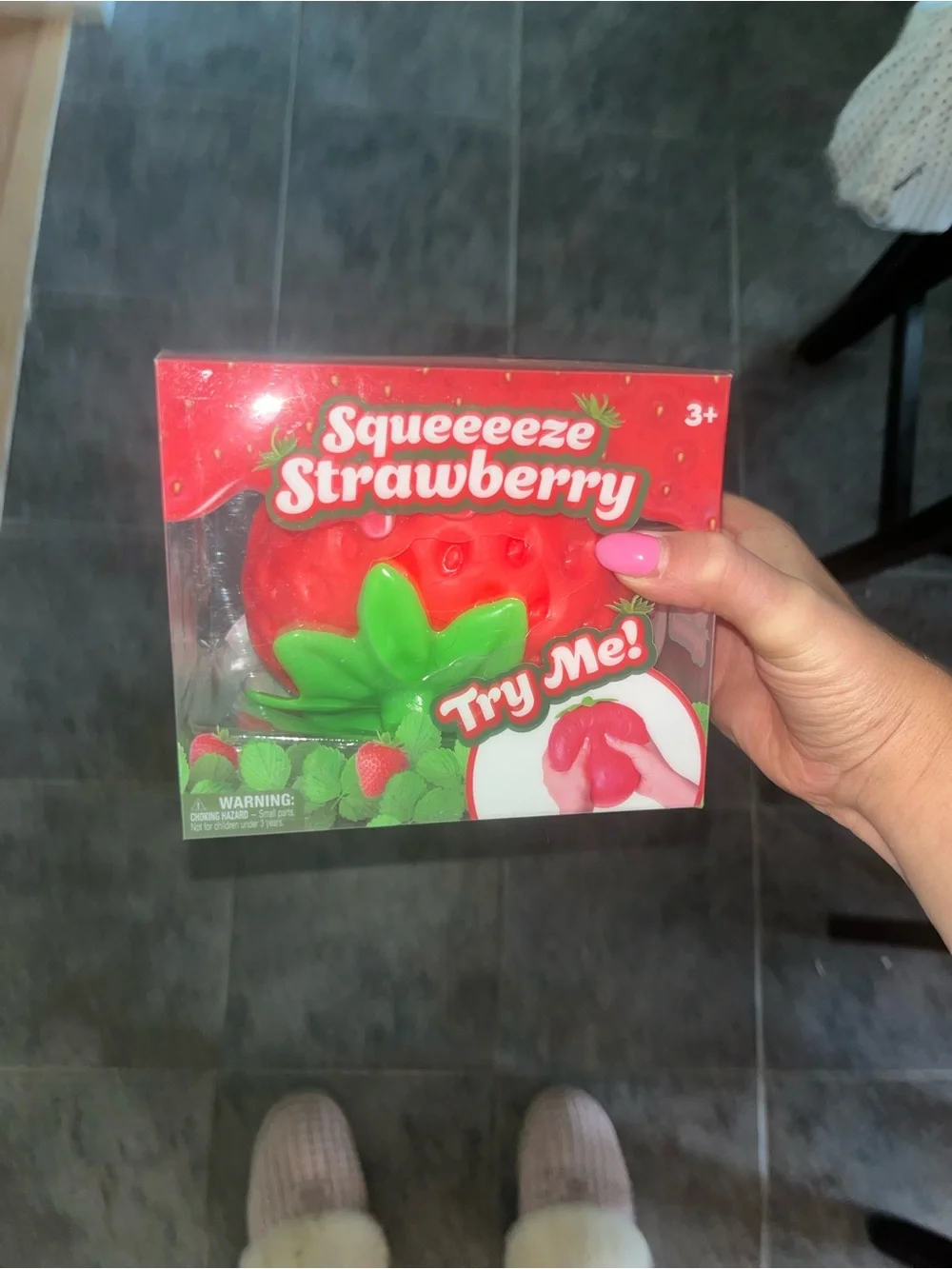 Stress Toy - Red & Green Jumbo strawberry
